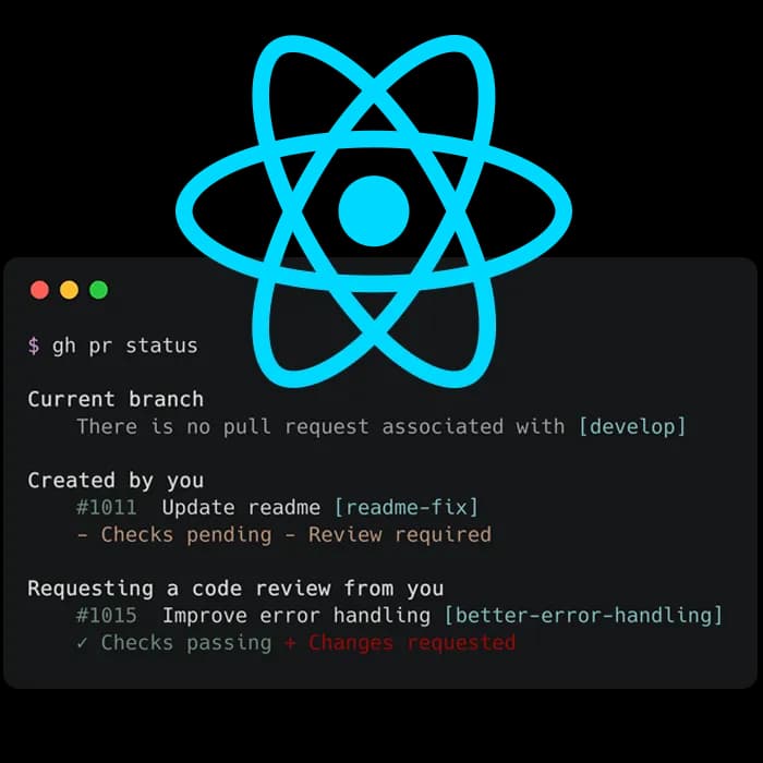 React Icon over the Mac Terminal