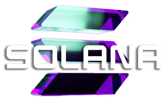 The word "Solana" set in front of a stylized glass "S"